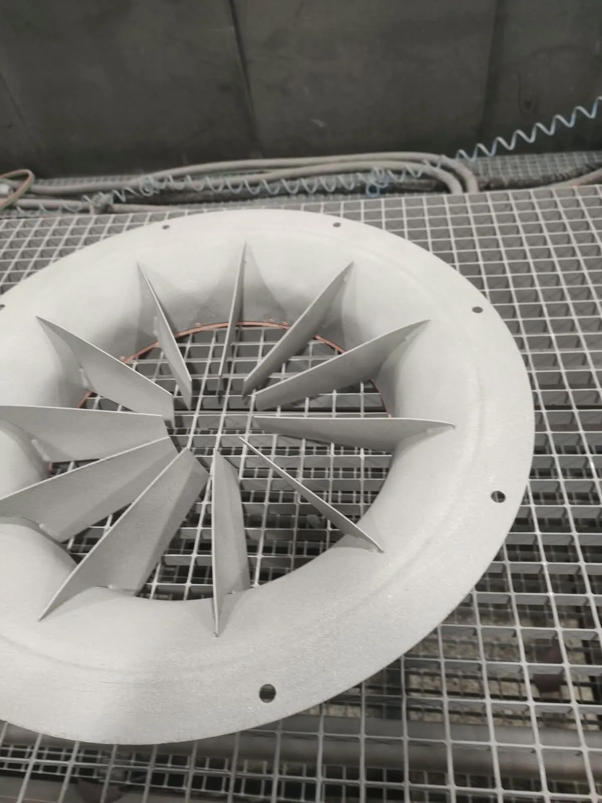 Rotor cu palete curbate, sablat până la metal